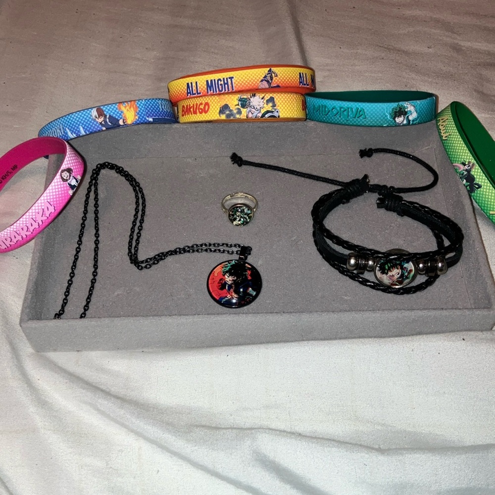 Anime Character Kids Accessory Set - Black and Multicolor